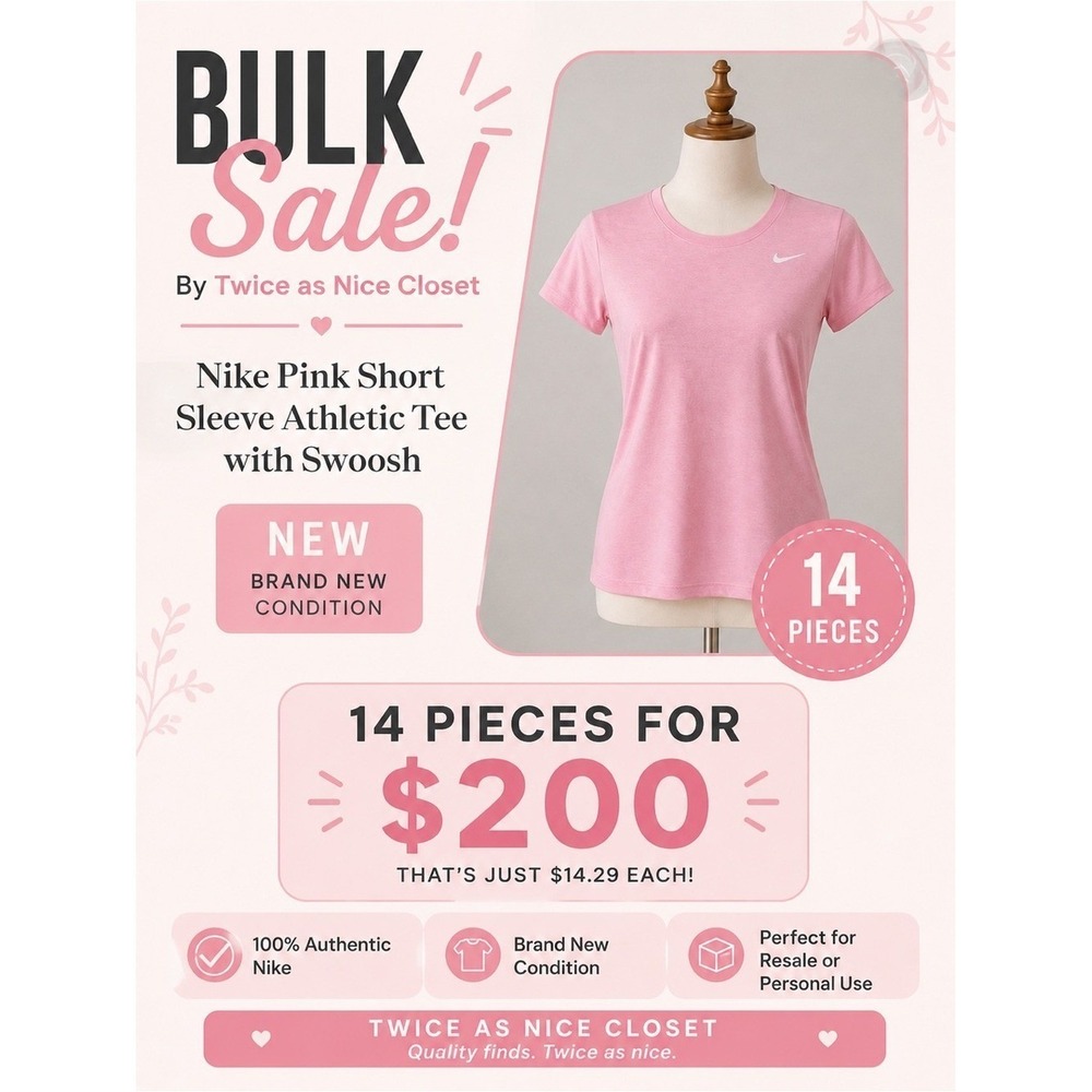 Nike Womens Dri-FIT Short Sleeve Training Tee Pink Heather DX0687-621 M NEW